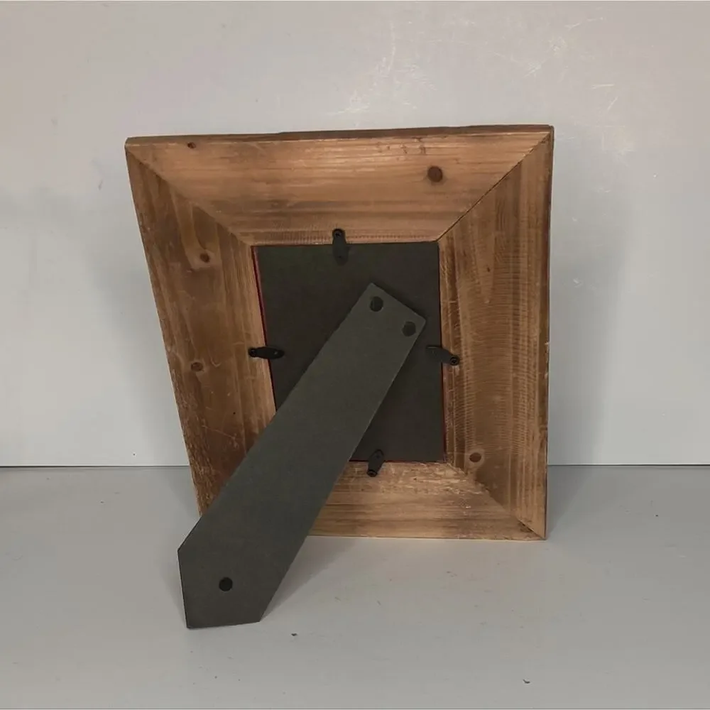 Valentine's Day Rustic Wooden‎ Heart Picture Frame Stand Wired Love Writing